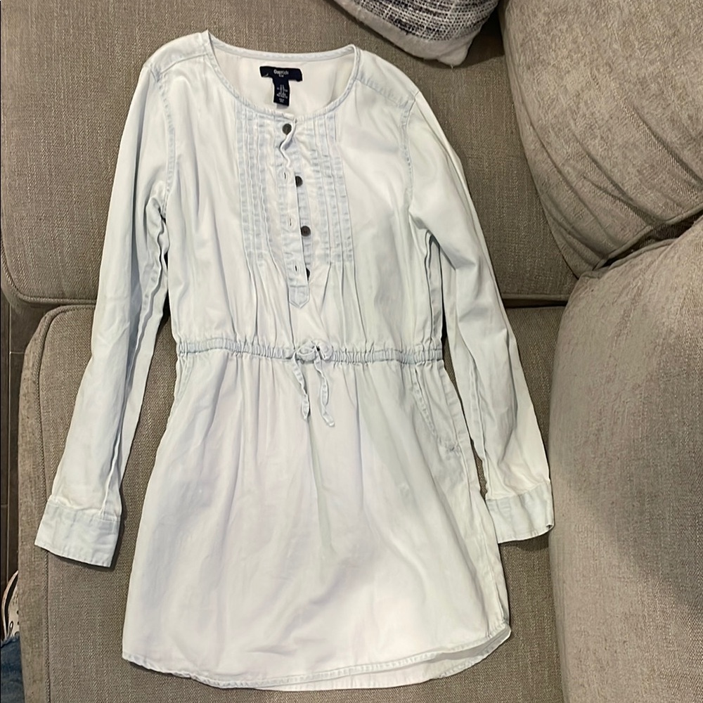 Chambray Light Blue Long Sleeve dress